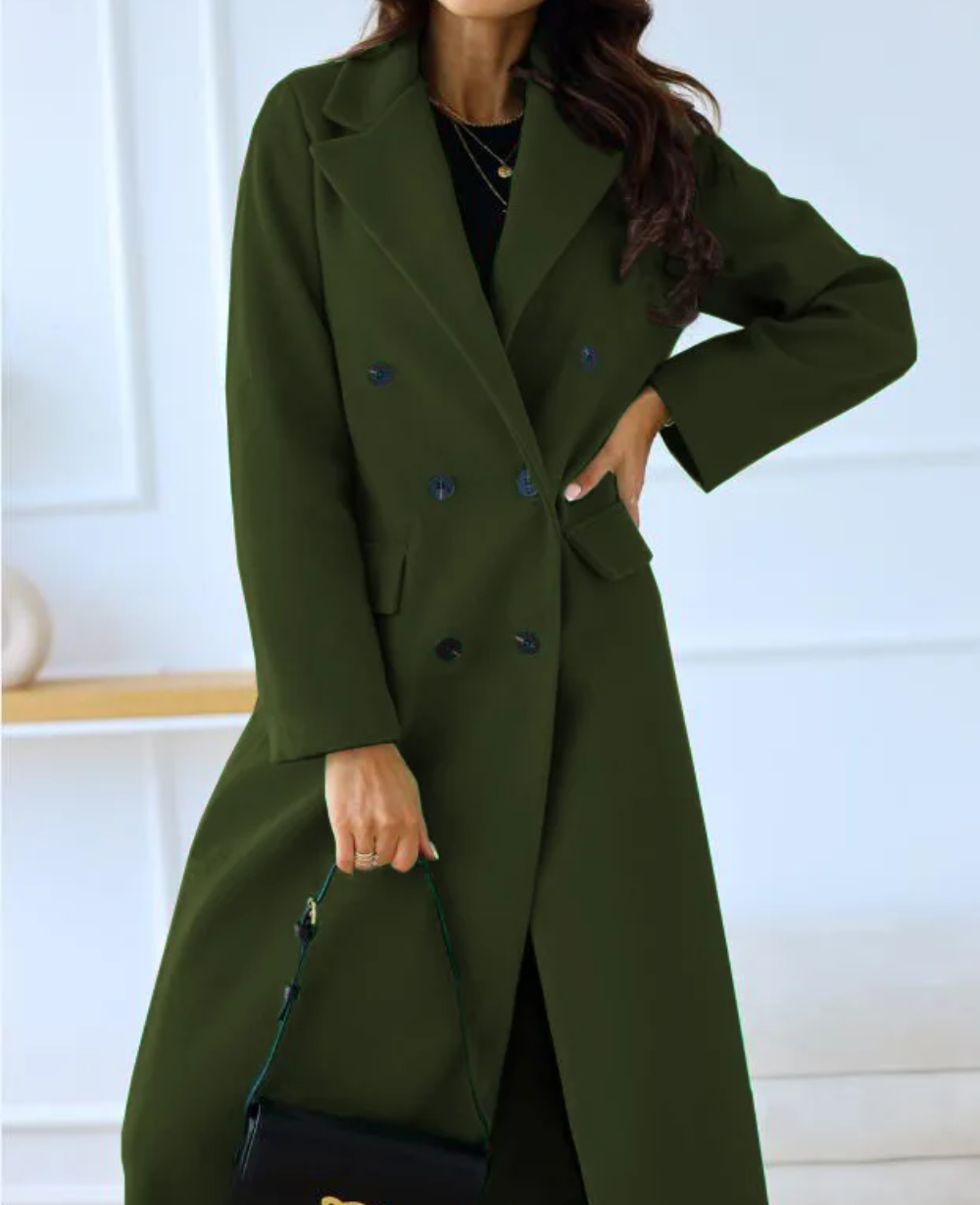 Lorena | Lange trenchcoat – Elegante winterbasics