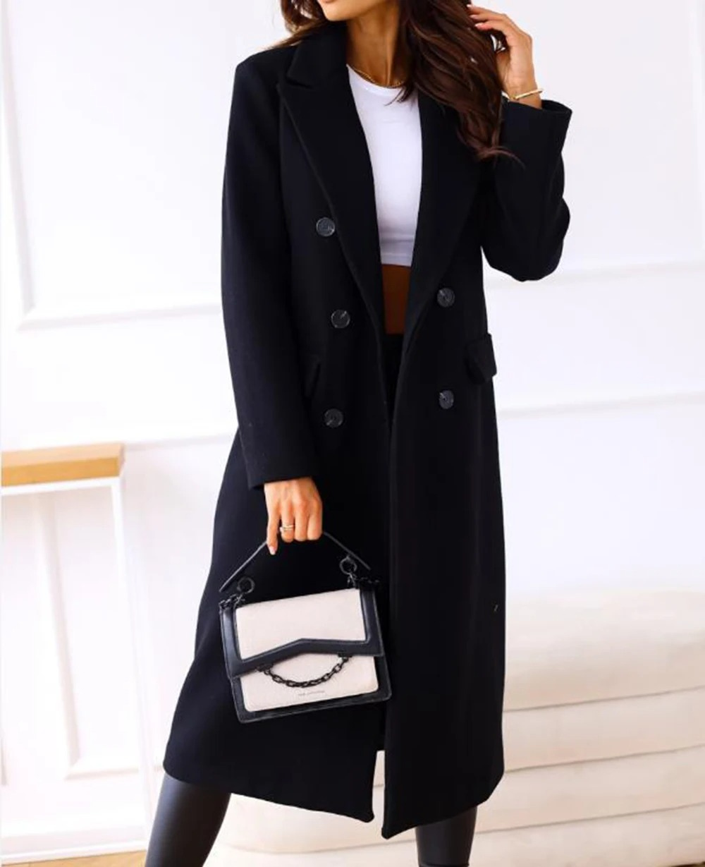 Lorena | Lange trenchcoat – Elegante winterbasics