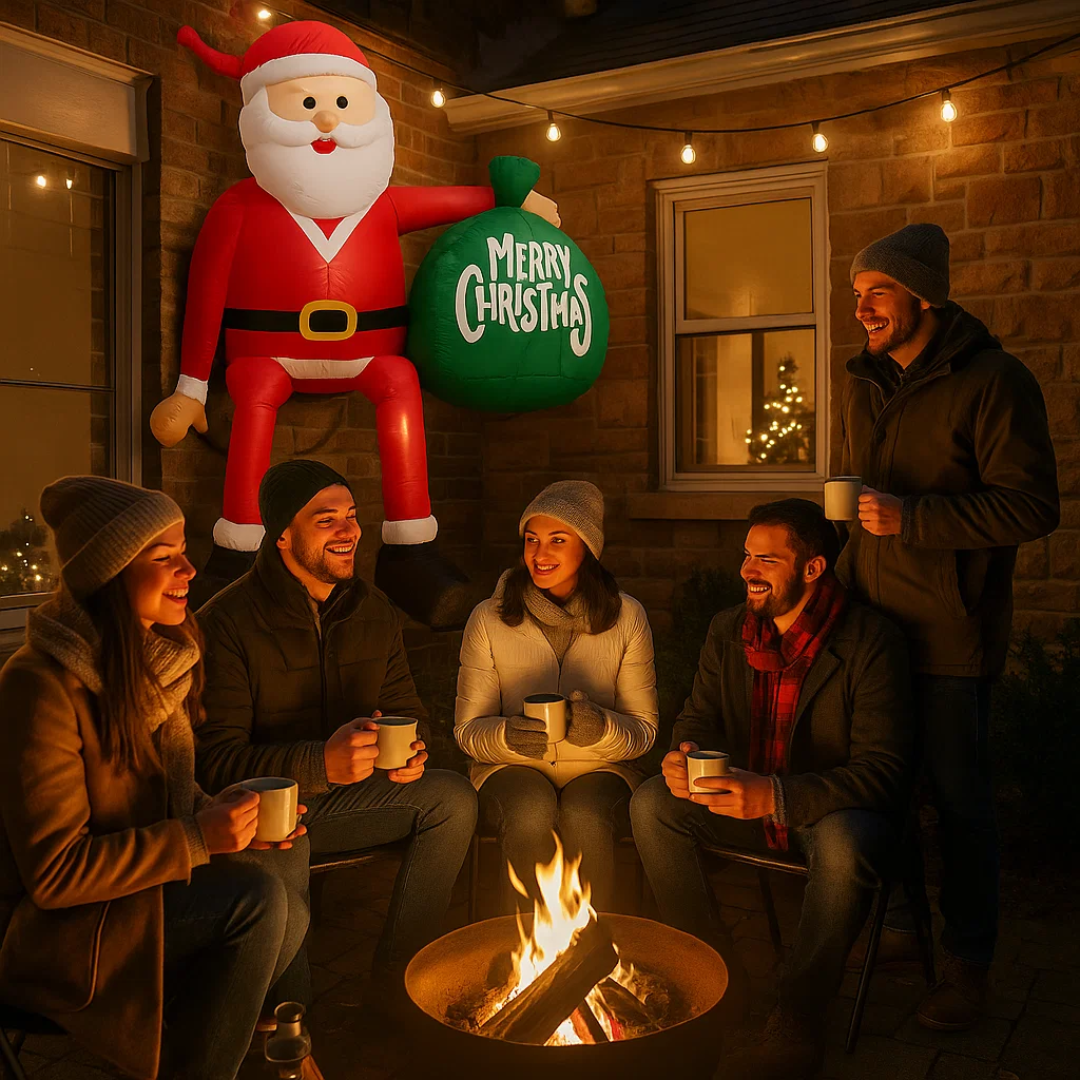 ClimbSanta | Reusachtige 245 opblaasbare LED-kerstman