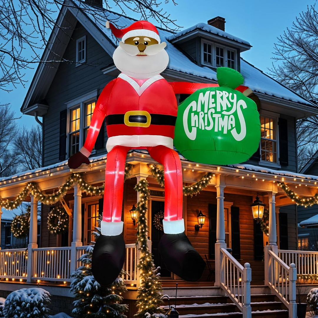 ClimbSanta | Reusachtige 245 opblaasbare LED-kerstman
