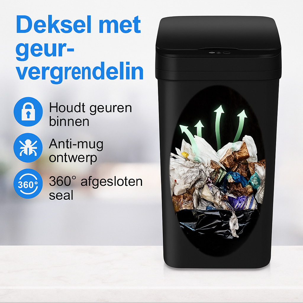 Smart Inductie Afvalbak – 18L | Touchless, Stil & Hygiënisch