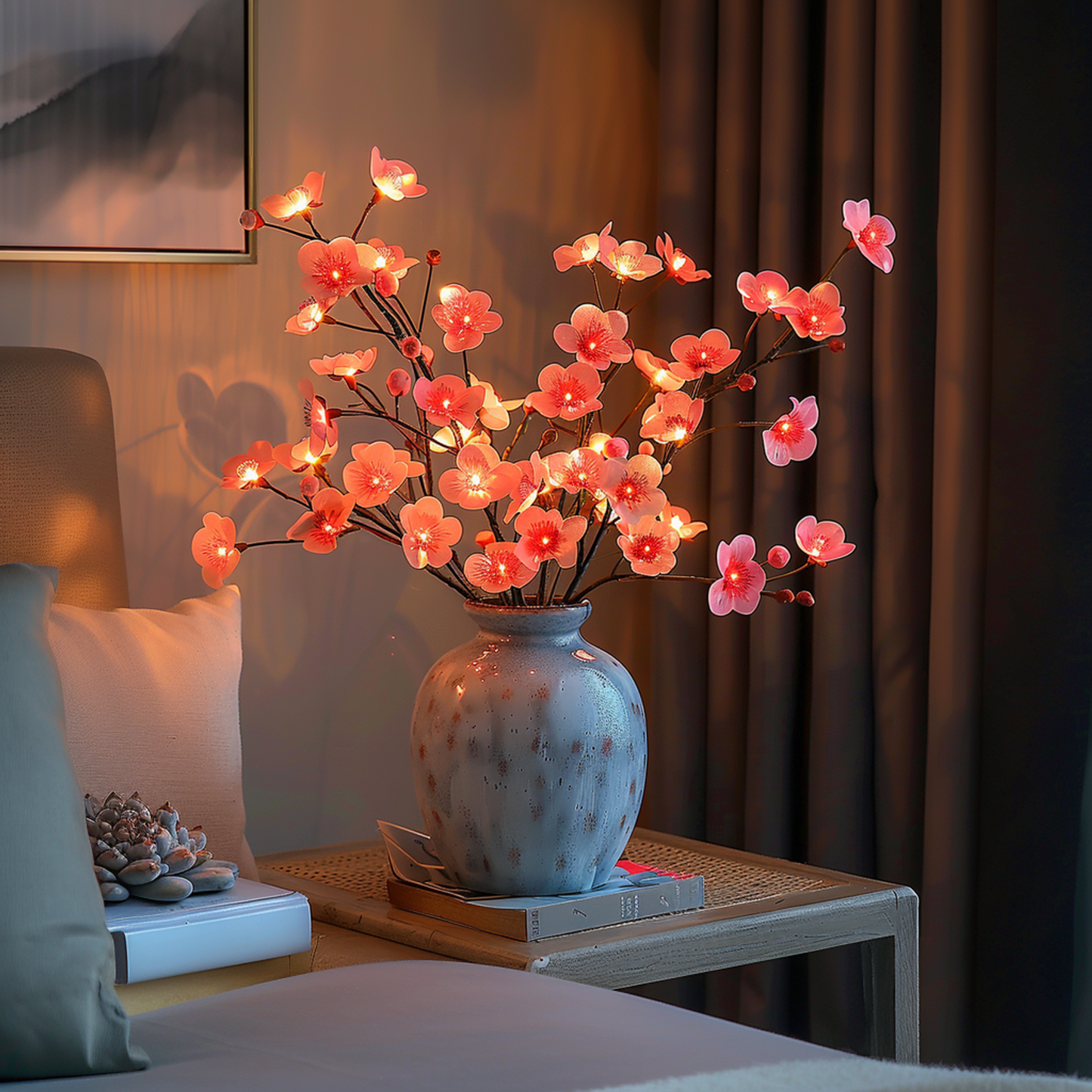LeafAura | Warme olijftak LED-lamp