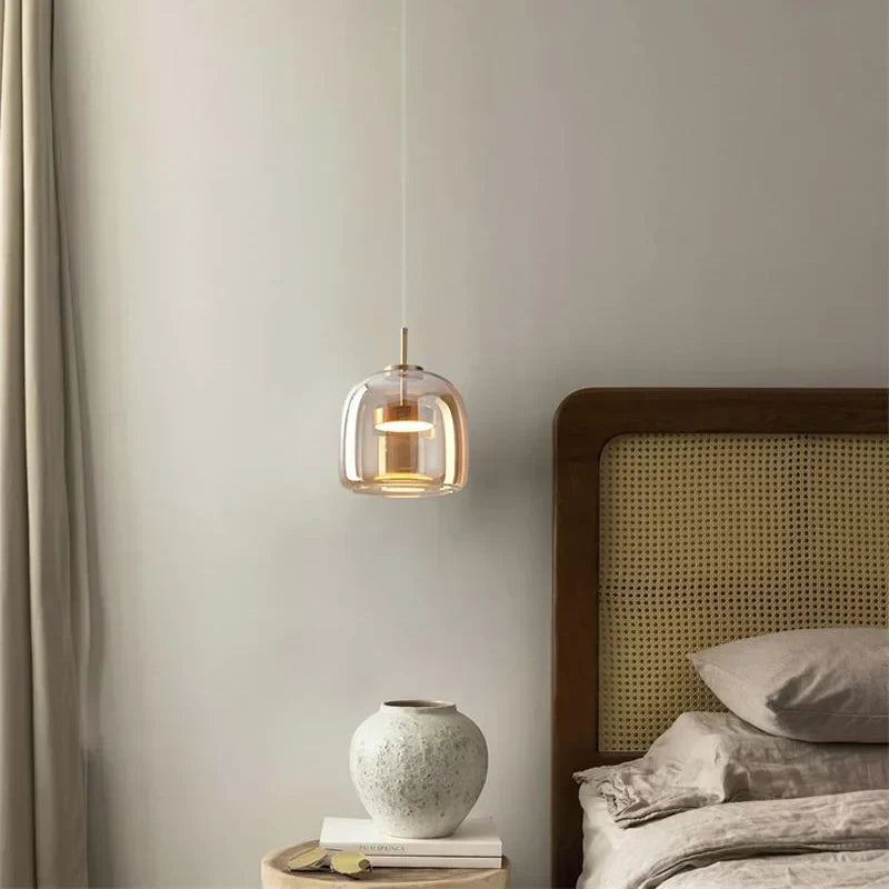 AmberSphere | Moderne glazen plafondlamp