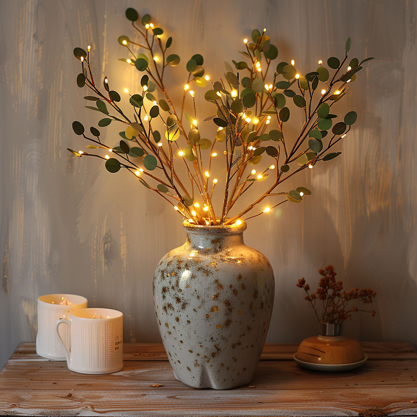 LeafAura | Warme olijftak LED-lamp