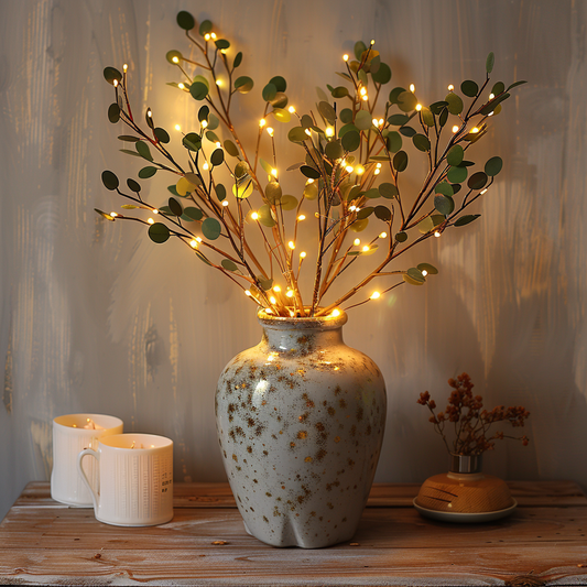 LeafAura | Warme olijftak LED-lamp