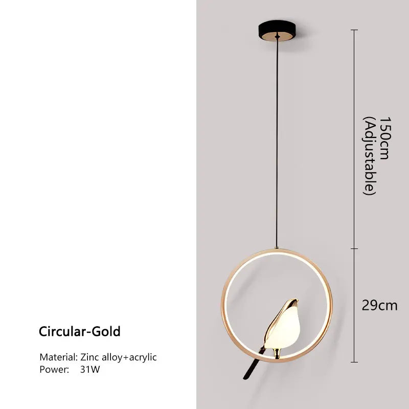 Magpie Vogel LED-hanglamp