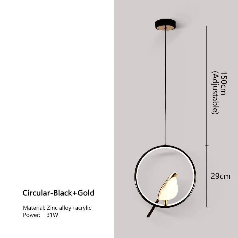 Magpie Vogel LED-hanglamp