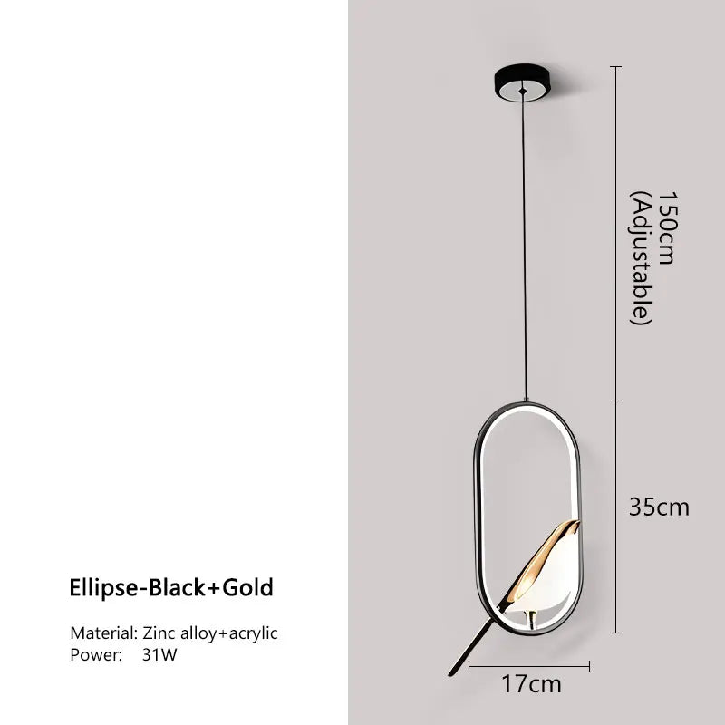 Magpie Vogel LED-hanglamp