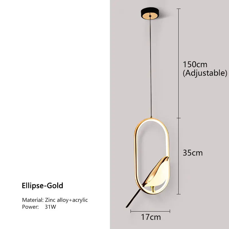 Magpie Vogel LED-hanglamp