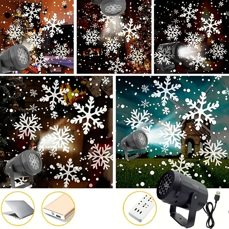 SnowMagic | Sneeuwvlokprojector – LED-sneeuwval voor binnen en buiten