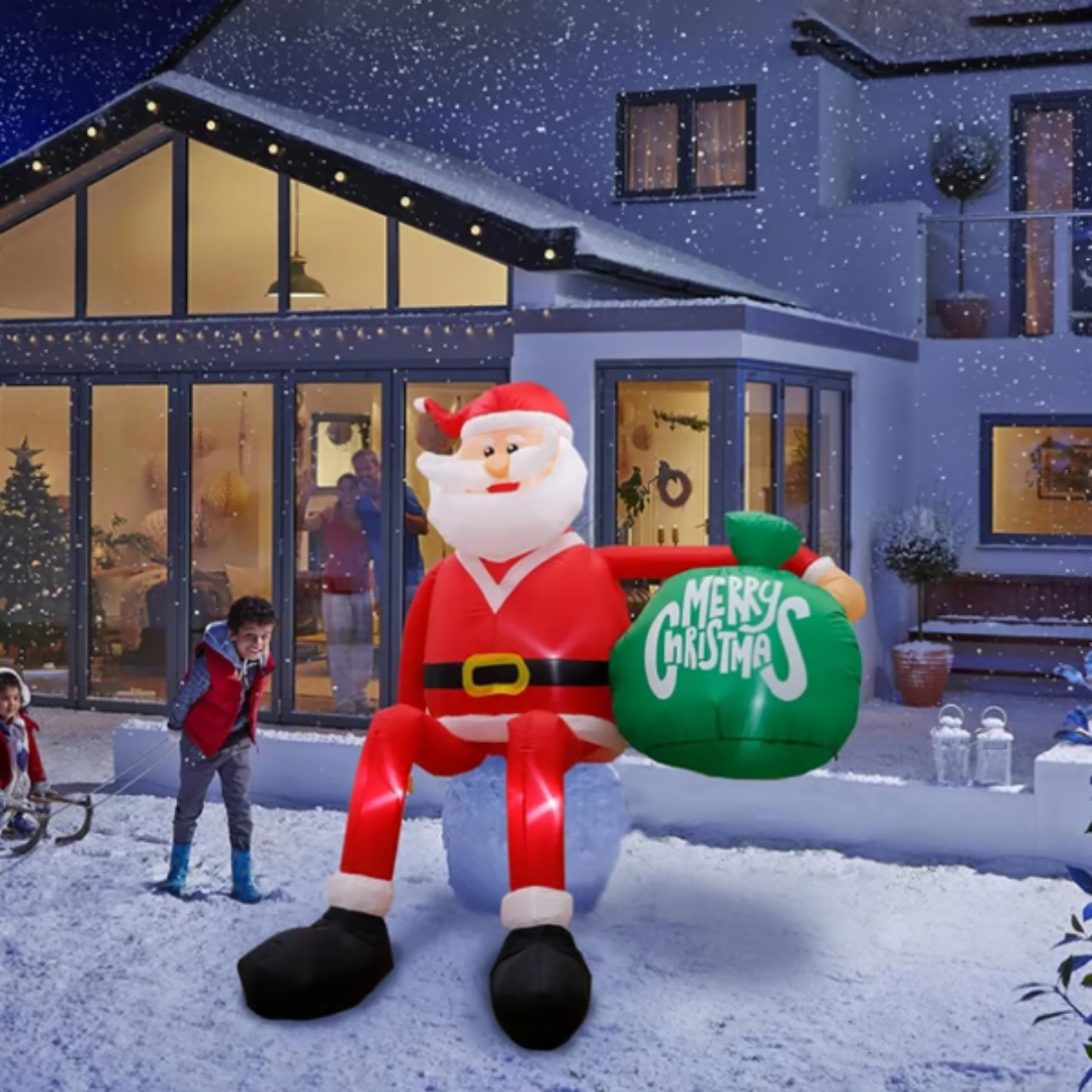 ClimbSanta | Reusachtige 245 opblaasbare LED-kerstman