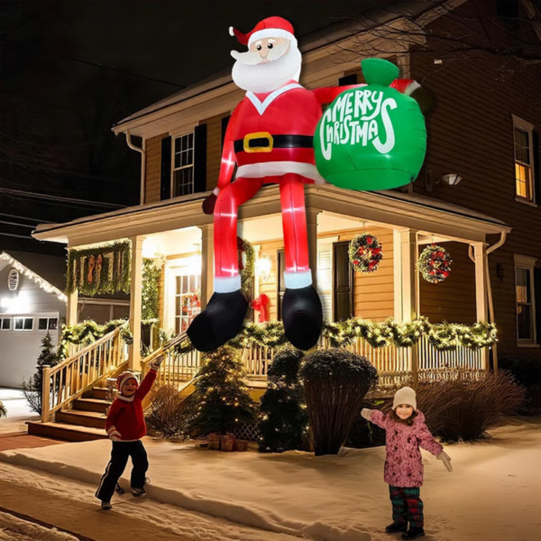 ClimbSanta | Reusachtige 245 opblaasbare LED-kerstman