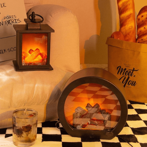 AmberFlare | Rustieke LED-haardlamp